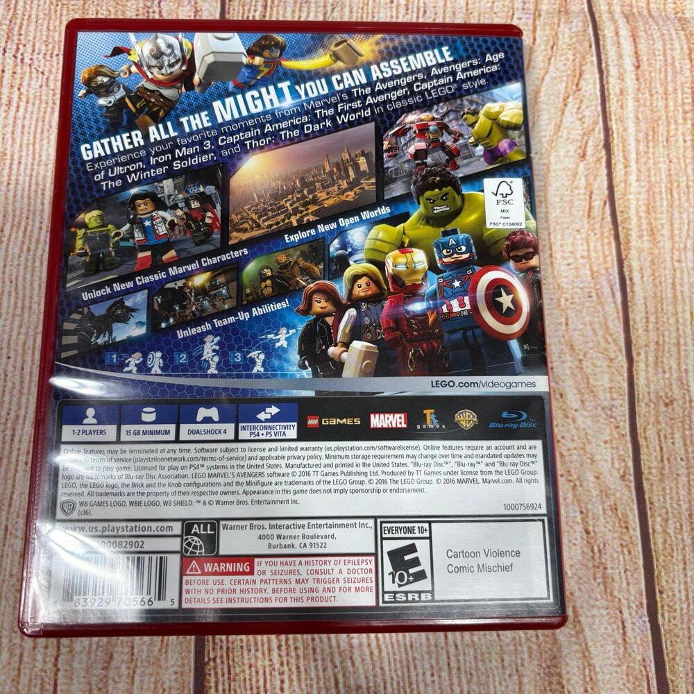 LEGO Marvel Avengers PlayStation 4 Game - PlayStation Hits Edition - Picture 2 of 3